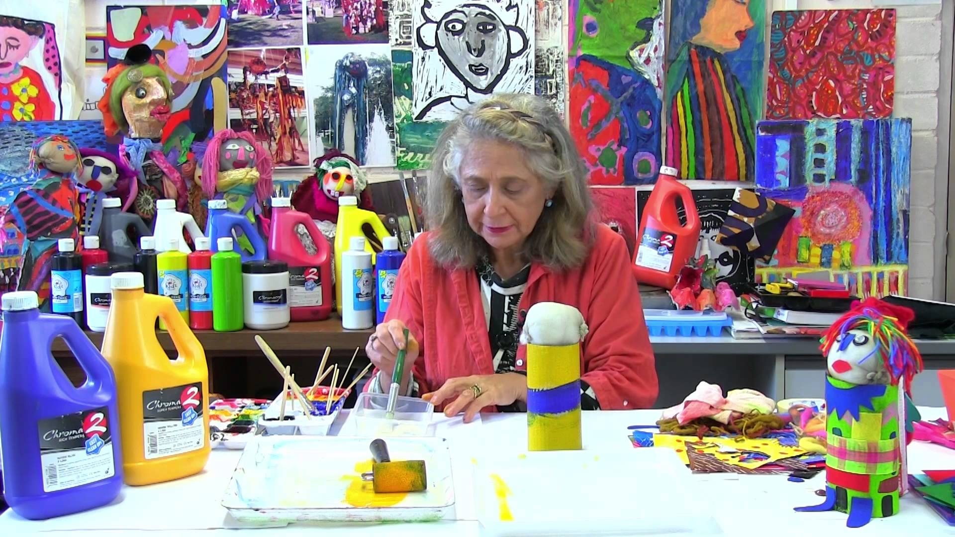 Cylinder Puppets – Art Project for Very Young Children